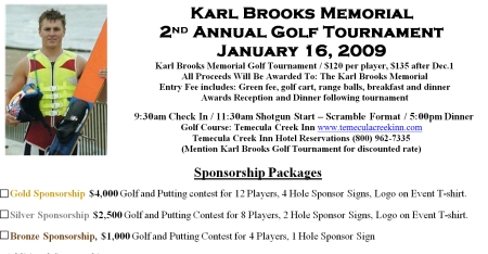 2009 Karl Brooks Memorial Golf Tournament